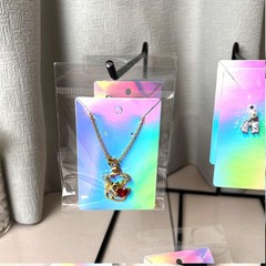 Holographic Earring Card Holder Paper Tags for DIY Ear Studs Necklace Jewelry