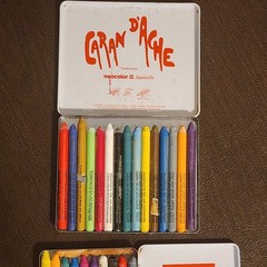 Vintage Caran d’Ache Neocolor II 10 CLASSIC & 15 Aquarelle Crayons Dache 2 *