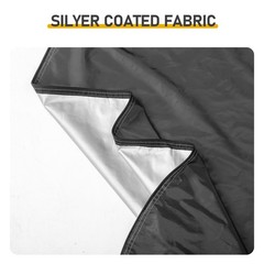6.8×2.6FT Black Arc Bicycle Storage Shed 210D PU Silver Coated Oxford Cloth Bike