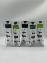 Tusc & Pine Artist Oil Paint Set of 5 – 150ml Tubes Assorted Greens 750ml Total