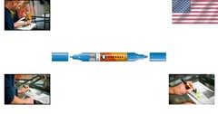 Precision Shock Blue Acrylic Marker – Double-Ended with Exchangeable Tips
