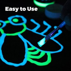 Glow In The Dark Paint Glow Paint Set Of Green And Blue Colors 60ml/2oz Each A