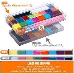 Face Body Paint Kit, 20 Colors Oil Based Painting Palette with 4 20