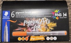 Staedtler 30 Pigment Arts Brush Pen Markers Greys Caramels 5pk Artist Ink Arches