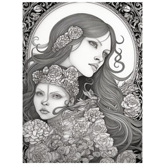 30 mother with child coloring pages to print ° digital ° & POD permission (No…