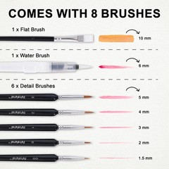 Watercolor Paint Set, 50 Colors with Brushes 50 Count (Pack of 1), 50 colors