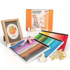Woomer 90 Colors Colored Pencils Set 3.8Mm Soft Core Artist Colored Pencils