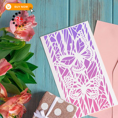 Stencils for Crafts Reusable Texture Background 8 inches x 4
