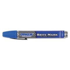 Dykem 40001 Brite-Mark 40 Paint Markers/Valve Action, Medium Tip, Blue box of 12