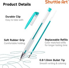 160 Pack Glitter Gel Pens, 80 Colors Glitter Gel Pens Set with 80 Refills for Ad