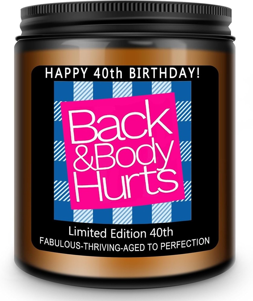 40th Birthday Gifts Women Men, Happy 40th Birthday Decorations Candles Gift for
