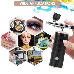 Rhinowisdom Cordless Airbrush Kit w/ Compressor Rechargeable Portable Gun