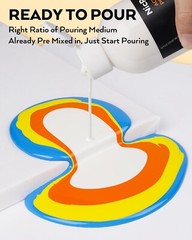 Large Volume Acrylic Pour Paint Set with Tools – Perfect for Art Lovers
