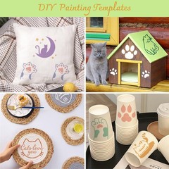 Stencils for Painting,3 Inch Reusable Small Stencils for Craft Ornament Paint…