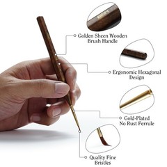 Artify Extreme Detail Paint Brushes Professional, 20pcs 20Pcs, Golden Amber