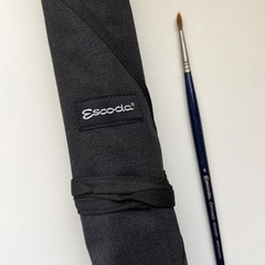 Escoda Barcelona Black Roll Case for Long Handle Brushes, 8804 Series