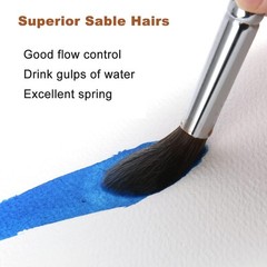 8-Piece Sable Brush Set with Ergonomic Handles – Perfect for All Painting Levels