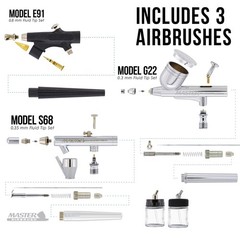 Cool Runner II Airbrush Kit with Dual Fan Air Compressor, 16 Color Water-Base…