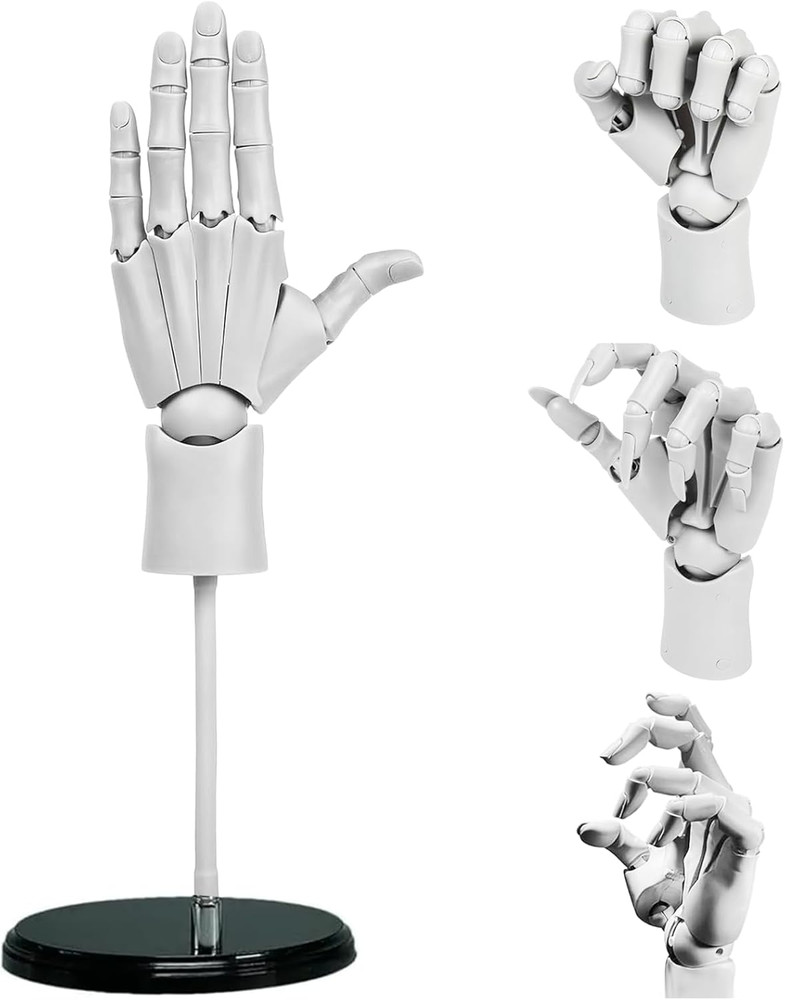Flexible Hand Model Adjustable Artists Manikin Hand Figure Poseable Art Manne…