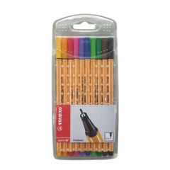 Stabilo Point 88 Fineliner 0.4mm 10 Color Pen Set Wallet Fine Writing Sketching