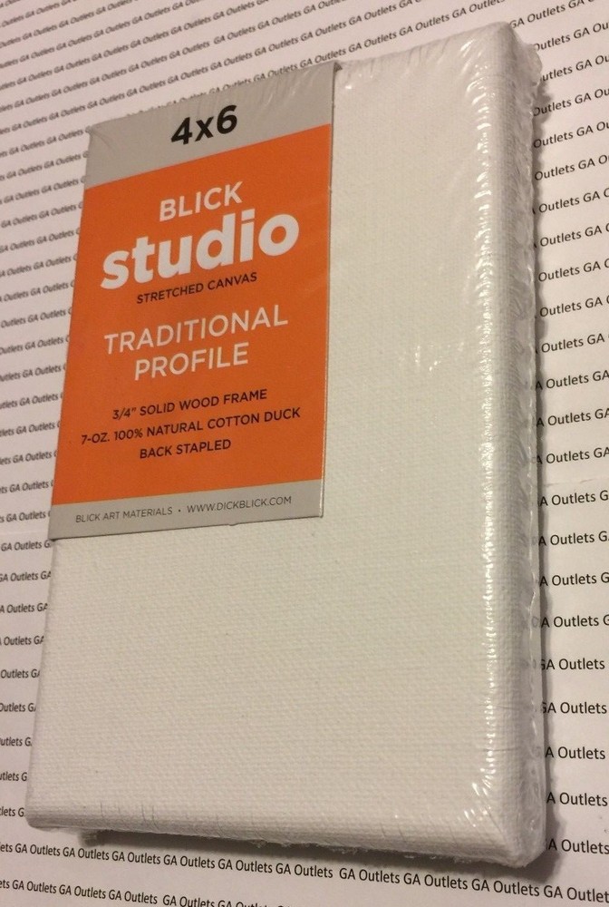 NEW! BLICK STUDIO 3/4″ Framed STRETCHED CANVAS 4″ X 6″ 100% 7 oz. COTTON DUCK