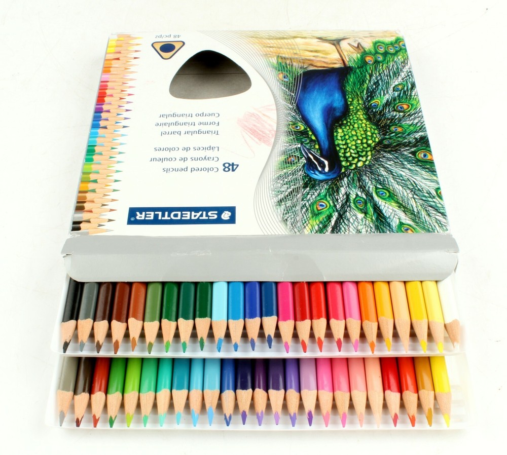 *Staedtler 48 Triangular Colored Pencils Set 1270C48A6 2.9mm Core