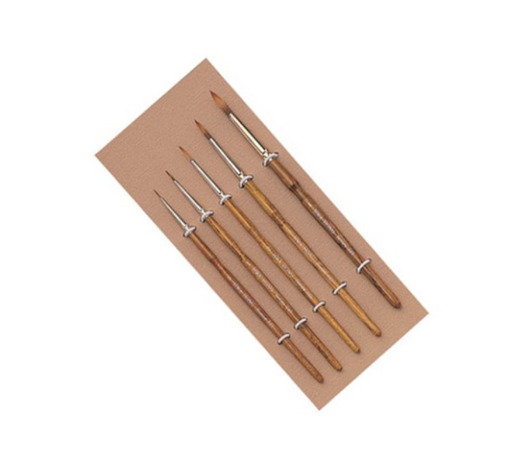 HWAHONG Artist Detail Paint Brushes Pointed Round Brush 345 1Set (5ea Brushes)