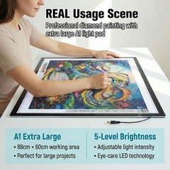 A1 Extra Large LED Light Pad (34.6″x23.6″) – Upgraded Durable Tracing Light B…