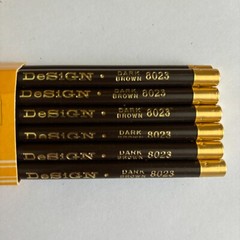 Vintage Eberhard Faber Design 12 Per Pack 3H Colored Pencils Dark Brown 8023 NOS