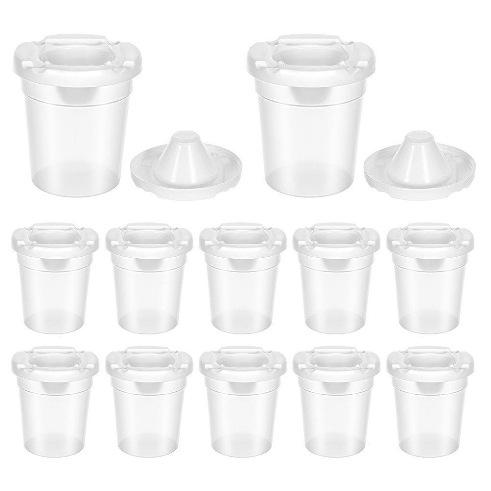 12 Packs No Spill Paint Cups with Lids for Reusable Spill Proof Paint Cups fo…