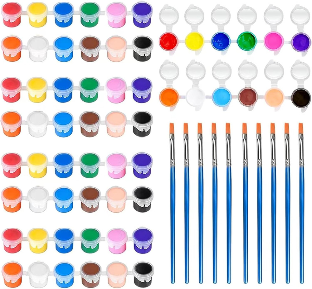 Mini Acrylic Paint Set for Kids,5 Pack 12 Colors Washable Kids Paint Kit,Perfect