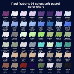 Paul Rubens Professional Soft Pastels Handmade 96 Vibrant Colors Chalk Pastel…