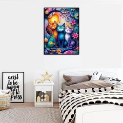 Cat Paint by Numbers Kit for Adults Beginner,Easy Adult Paint by Number Kits on