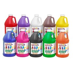 Tempera Paint Set of 10 Colors Paraben Free Washable Colorations