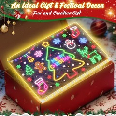 Lumiboard Led Drawing Board with 7 Colors,12″X8″ Acrylic Dry Colorful-Small 2