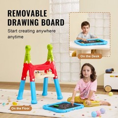 Art Easel for Kids, 2-in-1 Double-Sided Kid’s Art Easel with Magnetic Whiteboard