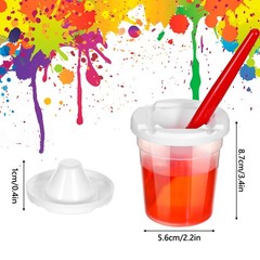 12 Packs No Spill Paint Cups with Lids for Reusable Spill Proof Paint Cups fo…