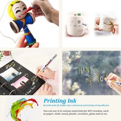 7PC White Paint Pen Marker Waterproof Permanent Car Tire Lettering Rubber Letter