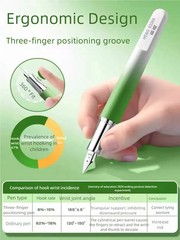HERO 9338A Fountain Pen 0.38mm Gradient Magnetic Cap Gift Box Ink Cartridges