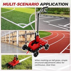 Parking Lot Striping Machine, 3-IN-1 Straight &Freehand Curve &Circle