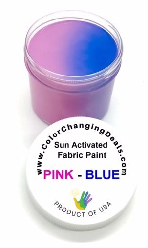 Photochromic Color Changing Sun UV Activated Fabric Paint for T Shirts & Shoes