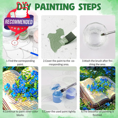 Framed Paint By Numbers Kit For Adults, Book Diy Paint By Number Kits On Canvas
