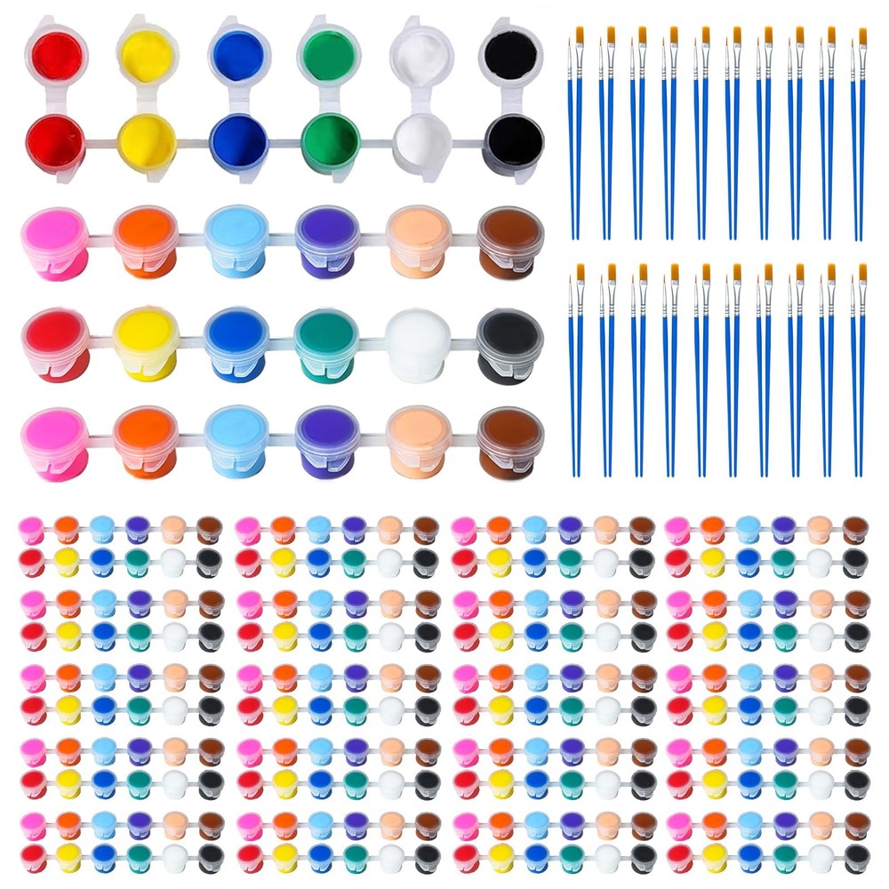 30 Pack Mini Acrylic Paint Set, 420 PCS Paint Kit Container Strips Storage, 1…