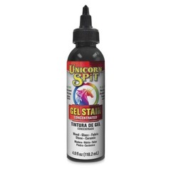 Unicorn Spit Gel Stain and Glaze, Midnight’s Blackness 4.0 FL OZ Bottle