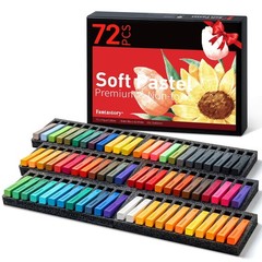 Fantastory Long Soft Chalk Pastels Set, 72 1 Count (Pack of 72), 72
