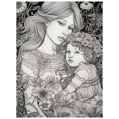30 mother with child coloring pages to print ° digital ° & POD permission (No…