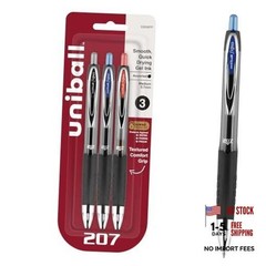 Uniball 207 Medium Gel Pens – 1 Count (Pack of 3) – Medium