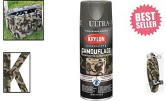 Krylon Camouflage Spray Paint – Ultra Flat Olive, 11 oz. | Chip Resistant Finish