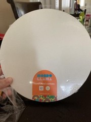 10″ Round Stretched Canvas White