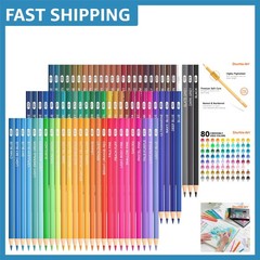 Soft Core 80 Colored Pencils for Artists – Exceptional Color & Drawing Precision